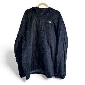 Outdoor Research Men’s Lightweight Windbreaker Jacket – Black, Size XXL